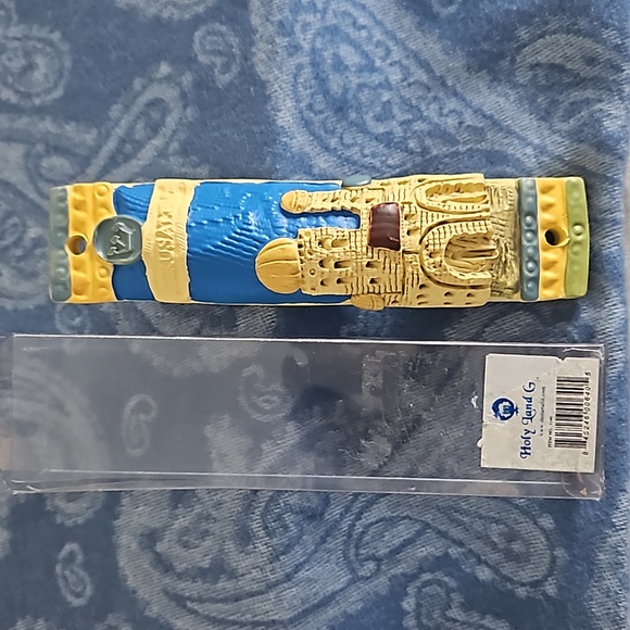Jerusalem Western Wall Clay Mezuzah Case. New Pre-owned In Original Box. - Picture 5 of 9